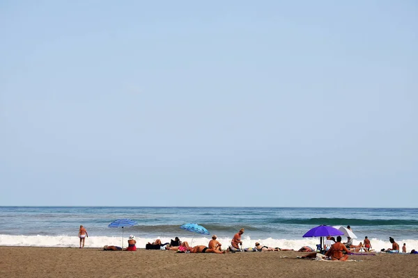 Bela Praia Torremolinos Málaga Espanha Europa Setembro 2019 — Fotografia de Stock