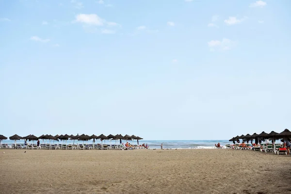 Bonita Playa Torremolinos Málaga España Europa Septiembre 2019 — Foto de Stock