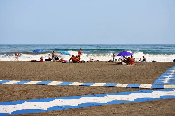 Гарний Пляж Торремоліно Малага Іспанія Європа Вересня 2019 — стокове фото