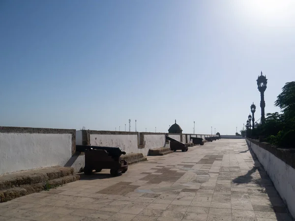 Military War Cannons Bay Capital Cadiz Andalusia Spain Europe July — Stock Photo, Image