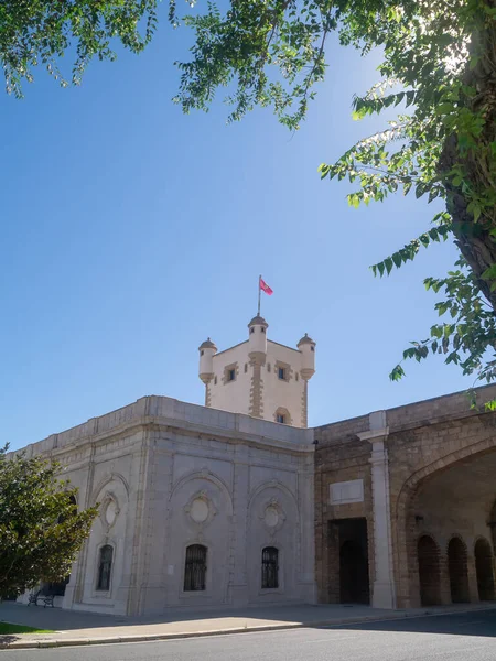 Cadiz Başkenti Endülüs Puertas Tierra Nın Tahkimatı Spanya Avrupa Ağustos — Stok fotoğraf