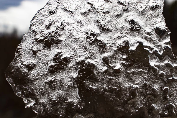 Eine Dünne Schicht Eis Zarte Eisplatte — Stockfoto