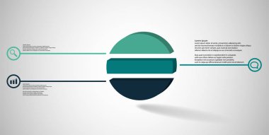 3D çizim Infographic şablonu. Kabartma halka üç renk bölümlerine ayrılmıştır. Nesne gri beyaz zemin üzerine düzenlenmiştir. Renk çizgilerdir daire basit işaretler ile yan yana.