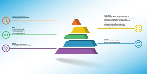 Illusztráció Infographic Sablon Dombornyomott Háromszög Két Részre Van Osztva Szín — Stock Vector