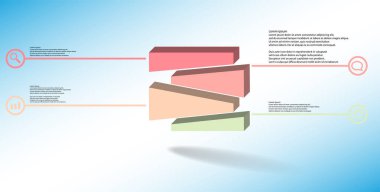 Kabartmalı küp rastgele dört parçaya bölünmüş 3d resimleme bilgi şablonu