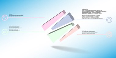 Kabartmalı küp rastgele dört parçaya bölünmüş 3d resimleme bilgi şablonu eğri düzenlenmiş