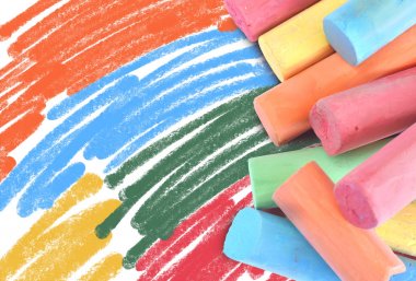 Pastel tebeşirsanatsal arka plan kapalı