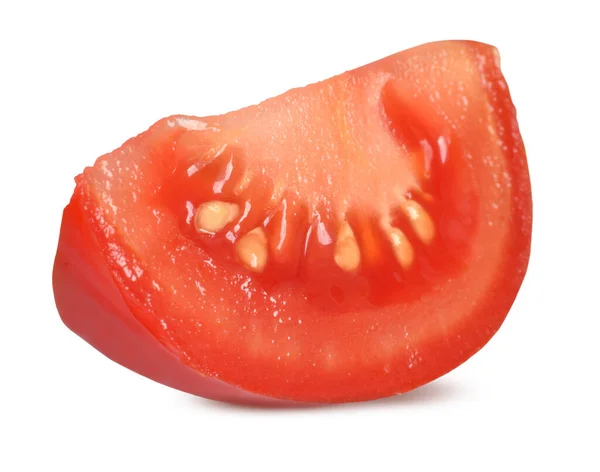 Tomato Part Closed Isolated White — Stock Photo, Image