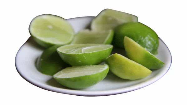 Limón Fresco Aislado Sobre Fondo Blanco Apto Para Concepto Frutas — Foto de Stock