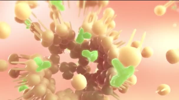 细胞形成,3d微生物动画 — 图库视频影像