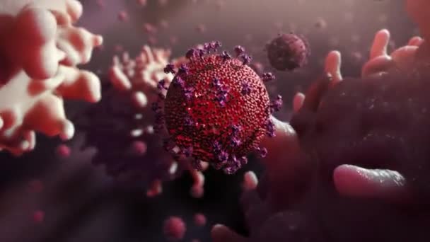 Inmatning av virus i cell — Stockvideo