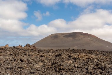Timanfaya Milli Parkı, Lanzarote, Kanarya Adaları, İspanya içinde volkanik manzara şaşırtıcı