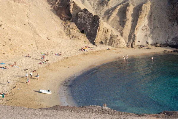Increíble vista de Playa Papagayo, Lanzarote, Islas Canarias, España — Foto de Stock