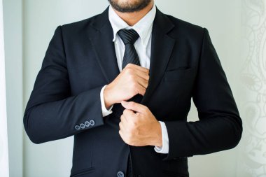 İnsanlar, iş, moda ve giysi konsepti - insana yakın 