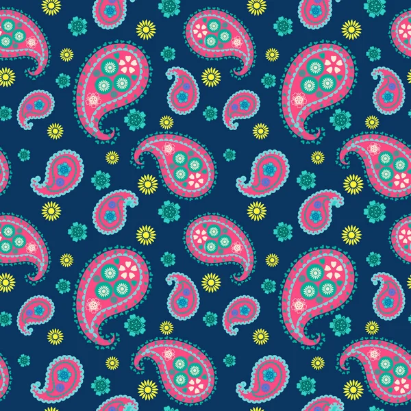 Vecteur floral paisley fond sans couture . — Image vectorielle