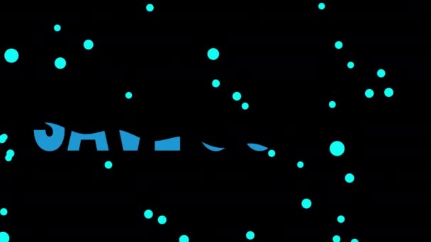 Animato Testo Liquido Salva Oceano Citazione Idrica Tipografia Cinetica Con — Video Stock