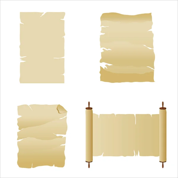 Illustrations Parchments Ancient Scroll — Stock Vector