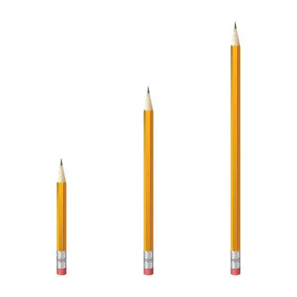 Illustration Pencils Sharpened — Stock Vector