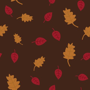 Vektör seamless modeli - yaprakları