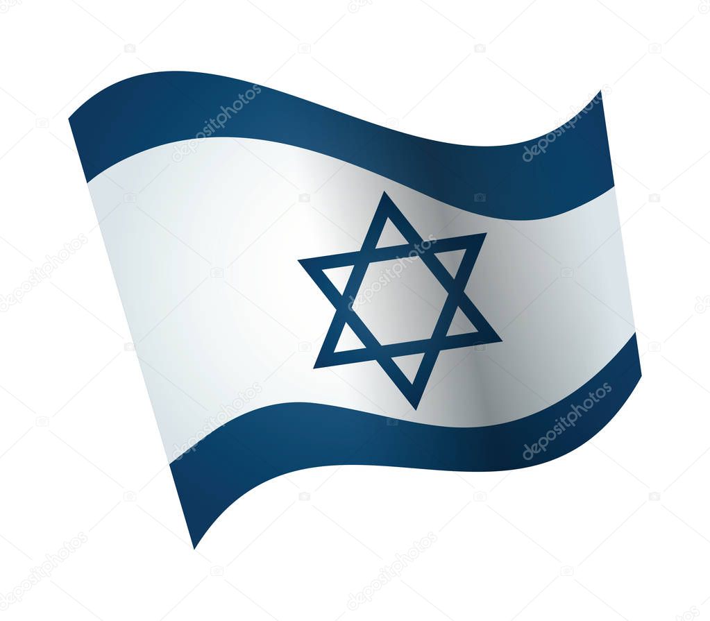 Illustration of the flag of Israel