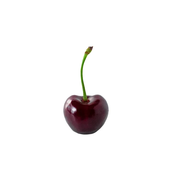 Cherry Isolato Ciliegia Bianco Ciliegie Con Percorso Ritaglio — Foto Stock