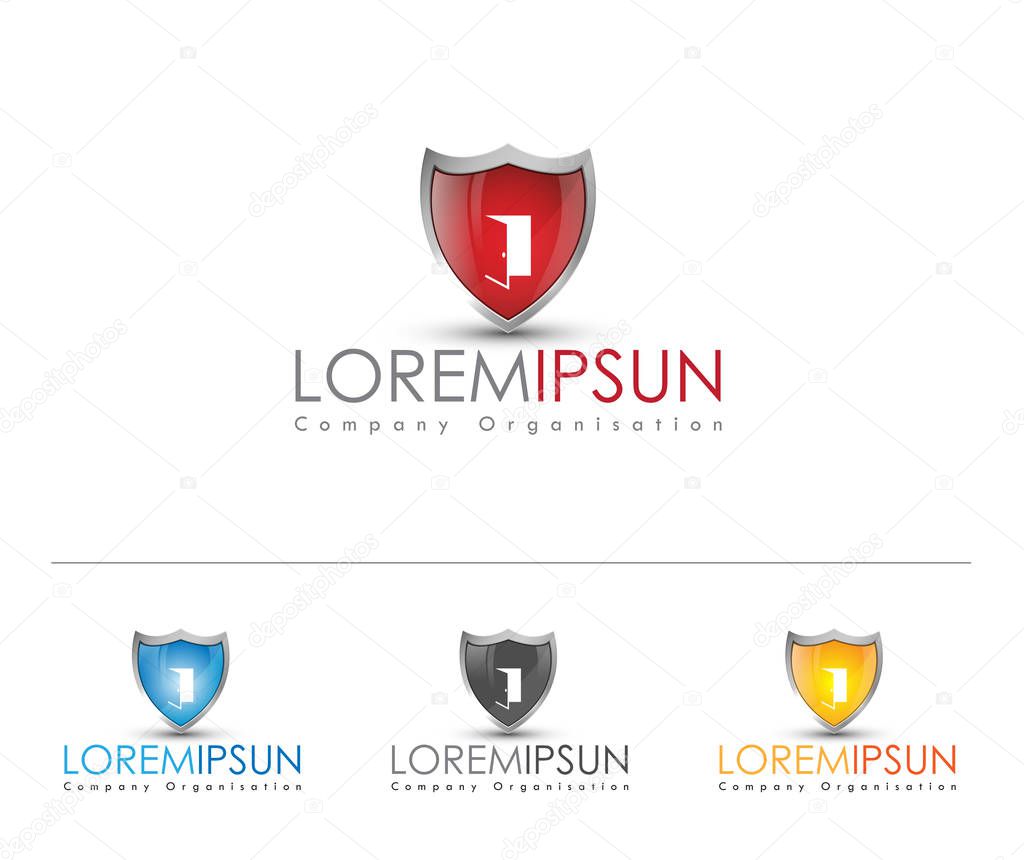 Various shield secure logo for your company