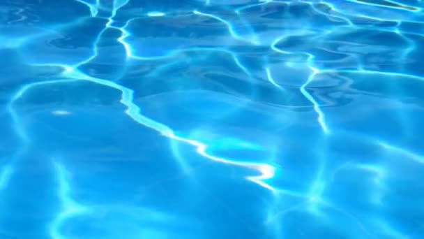 Blue surface water in the pool — Stock Video