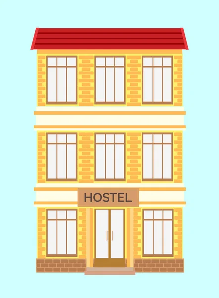 Hostel icon, Hote, l-apprtment symbool vector. Het kan worden gebruikt voor bestemmingspagina — Stockvector