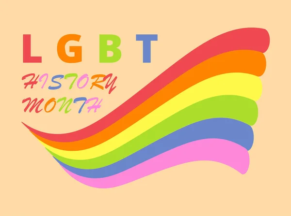 Storia LGBT mese di ottobre, settimana, giorno. Lesbiche, bandiera bisessuale — Vettoriale Stock