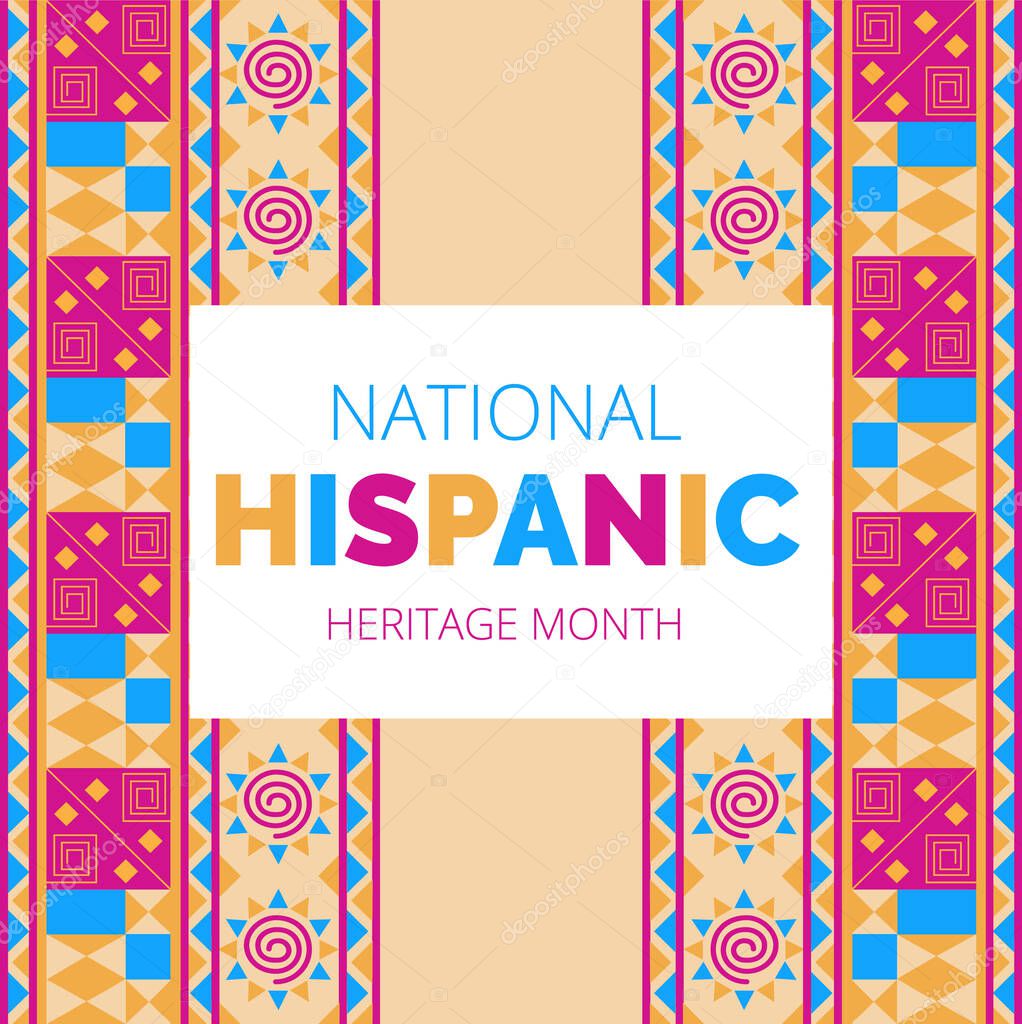 National Hispanic Heritage Month celebrated from 15 September to 15 October USA.