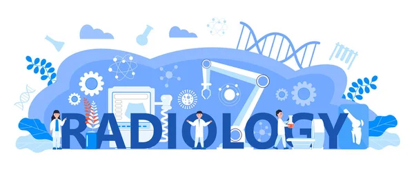 Radiologi Och Radiolog Koncept Vektor För Medicinsk Webbplats Header Röntgenbild — Stock vektor