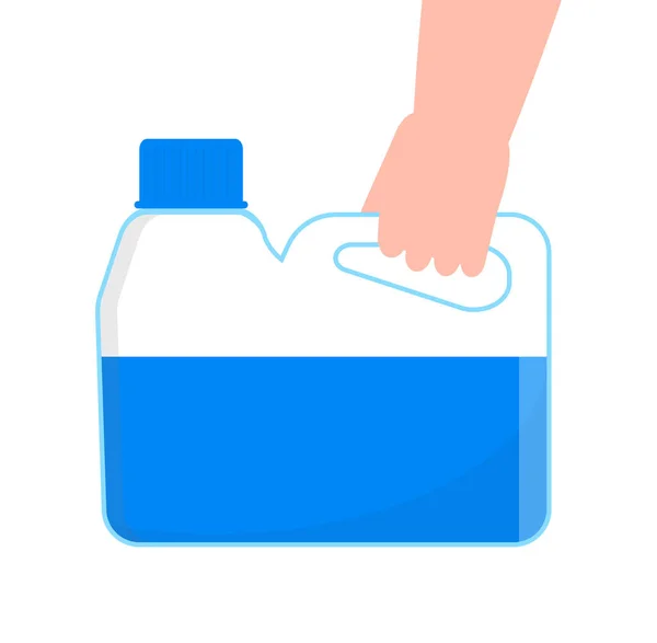 Hand sanitizer application vector. Personal hygiene dispenser, infection control symbol. Antivirus protection illustration. Gel is dropping on hand. — Stock Vector