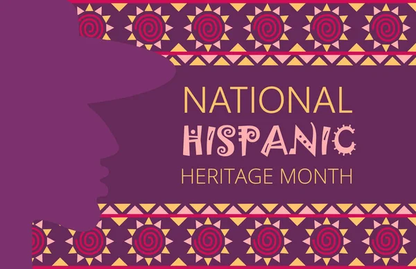 히스패닉 유산의 National Hispanic Heritage Month 일부터 일까지 미국을 기리는 — 스톡 벡터