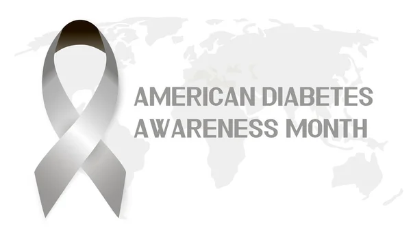 Consciência Diabetes Americana Mês Conceito Vetor Evento Comemorado Novembro Fita —  Vetores de Stock