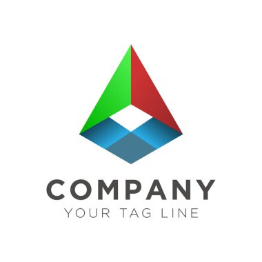 üçgen logo kavramının illüstrasyon