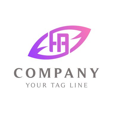 Ha soyut logo, yaprak şekli dışında