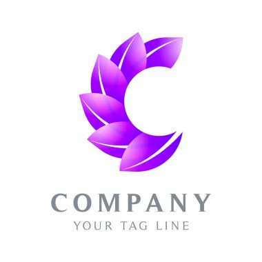C harfinin logosu yeşil yaprak şeklinde,
