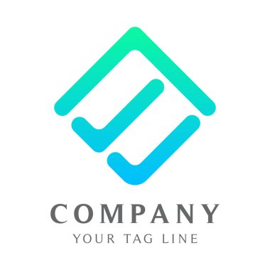 Konut ve dijital endüstriler için soyut ev simgesi logo şablonları