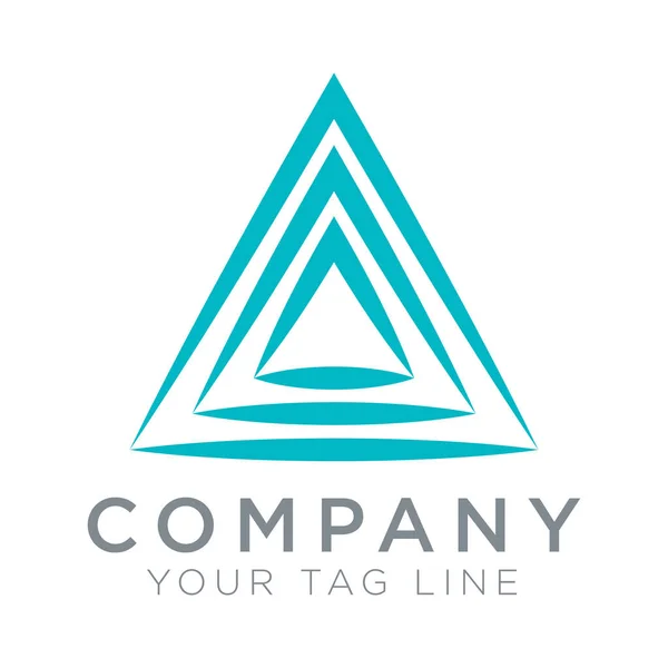 Triangular logo template symbol of spirit — Stock Vector