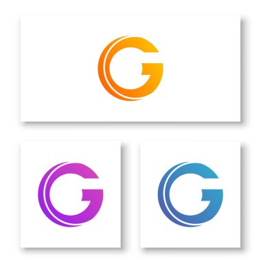 soyut şekilli logo harfleri C ve G