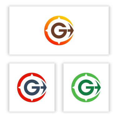 logo harfi G şablonu ve işletmeniz için yön