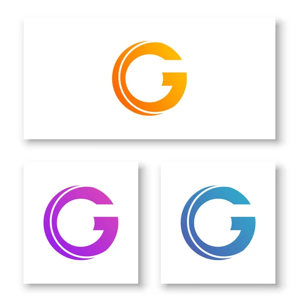 Lettres de logo C et G avec des formes abstraites — Image vectorielle