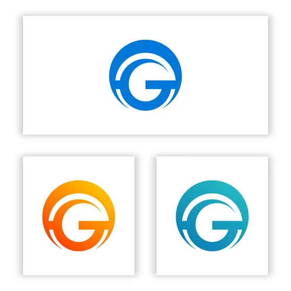 Modèle de logo lettre G pour votre entreprise dans le numérique et la technologie — Image vectorielle