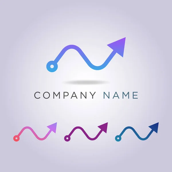 Line Arrow Logo Mall För Ditt Företag Och Företag — Stock vektor