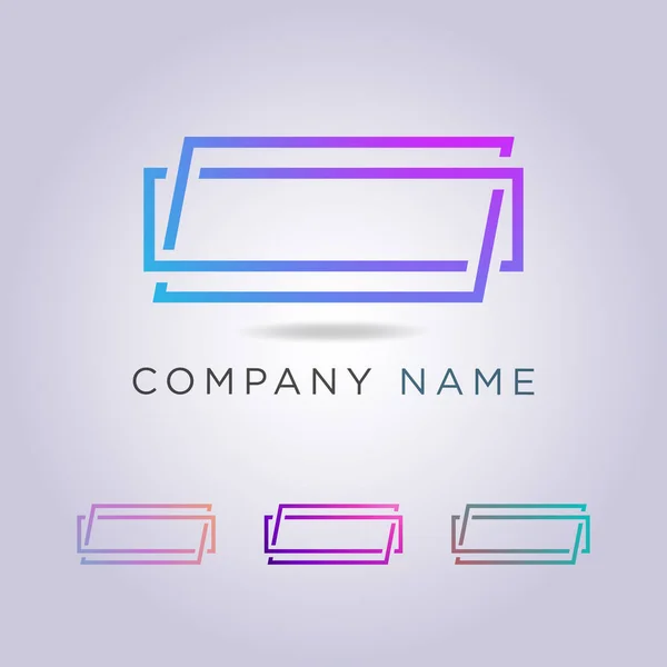Прямоугольный шаблон логотипа для Вашего бизнеса и компании — стоковый вектор