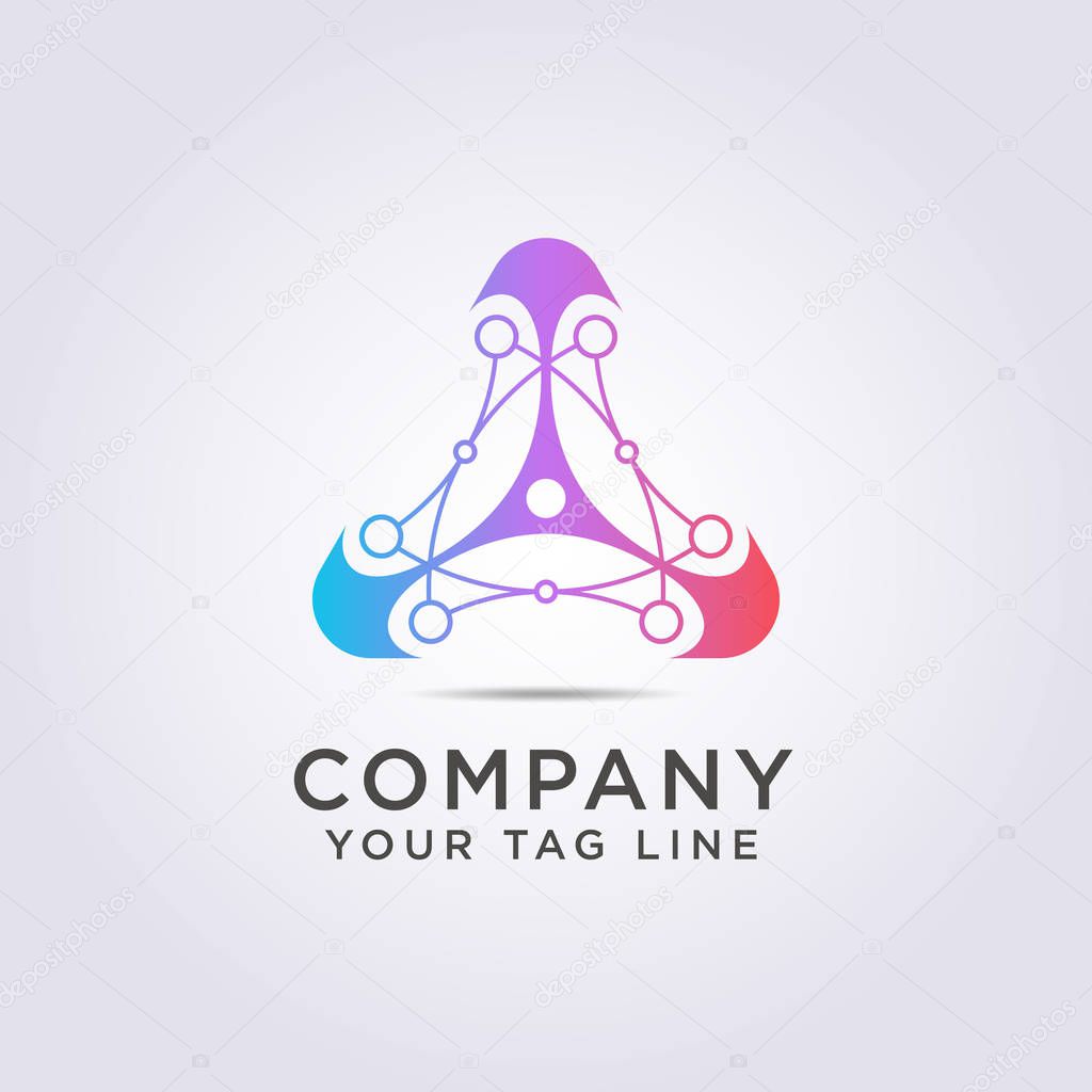 abstract triangle logo template for your business or brand