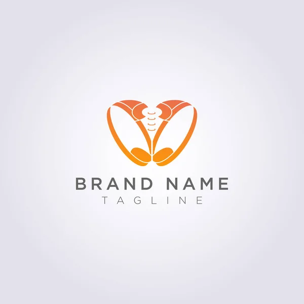 Logo en os pelvien pour votre entreprise ou votre marque — Image vectorielle