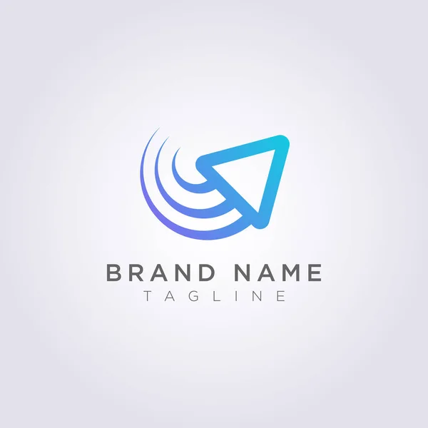 Pijlrichting logo voor uw bedrijf of merk — Stockvector