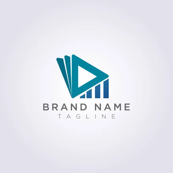 Logotipo do jogo do triângulo, para seu negócio ou marca — Vetor de Stock