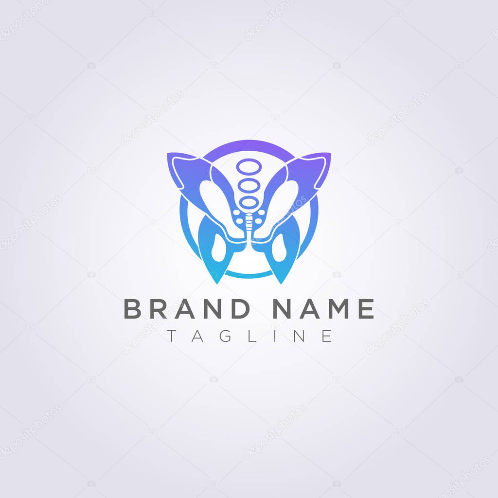 Butterfly logo with a circle with a circle for your Business or Brand